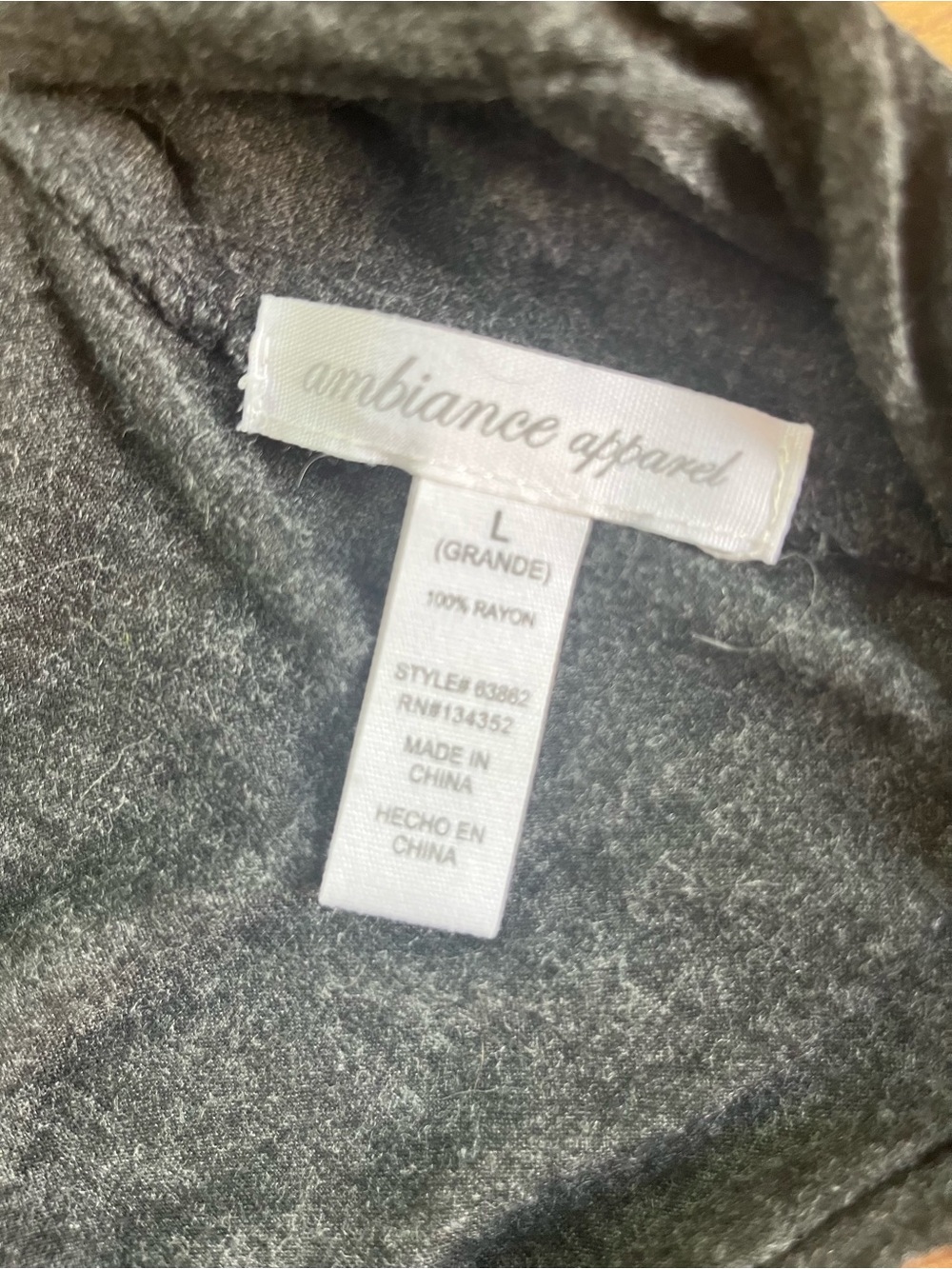 Ambiance Charcoal Gray Lightweight Draped Vest - Picture 4 of 4